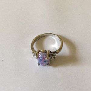 925 lab opal ring